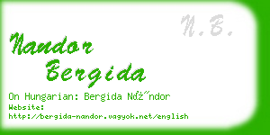 nandor bergida business card